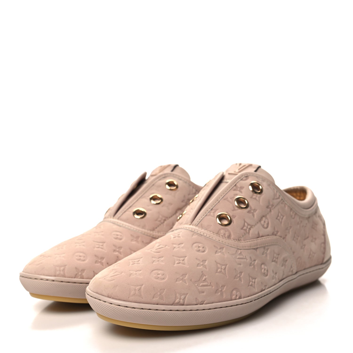 Louis Vuitton Nubuck Embossed Monogram Popincourt Sneakers 39 Pink 3 of 7