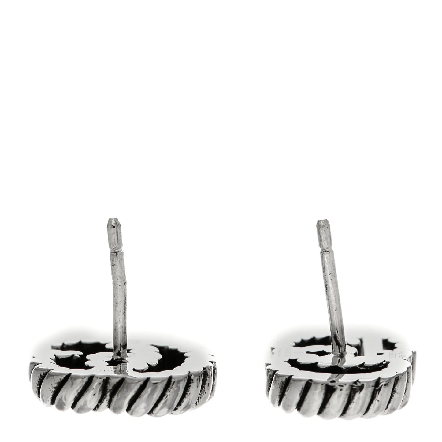 Sterling Silver Torchon Double G Earrings