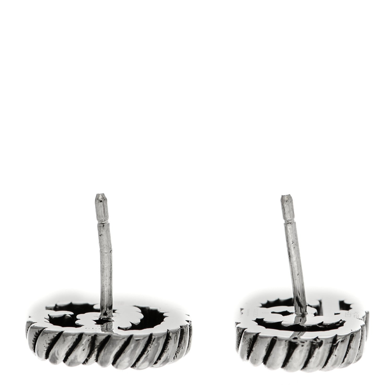 Gucci Sterling Silver Torchon Double G Earrings 5 of 6