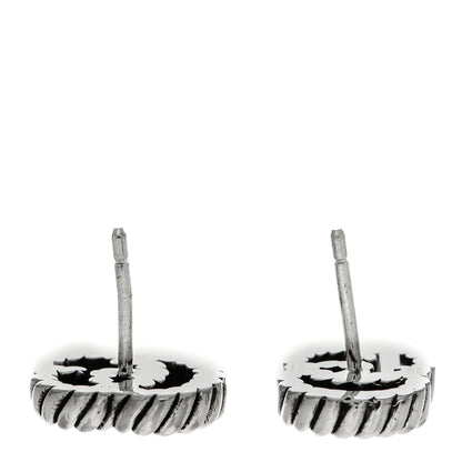 Gucci Sterling Silver Torchon Double G Earrings 5 of 6