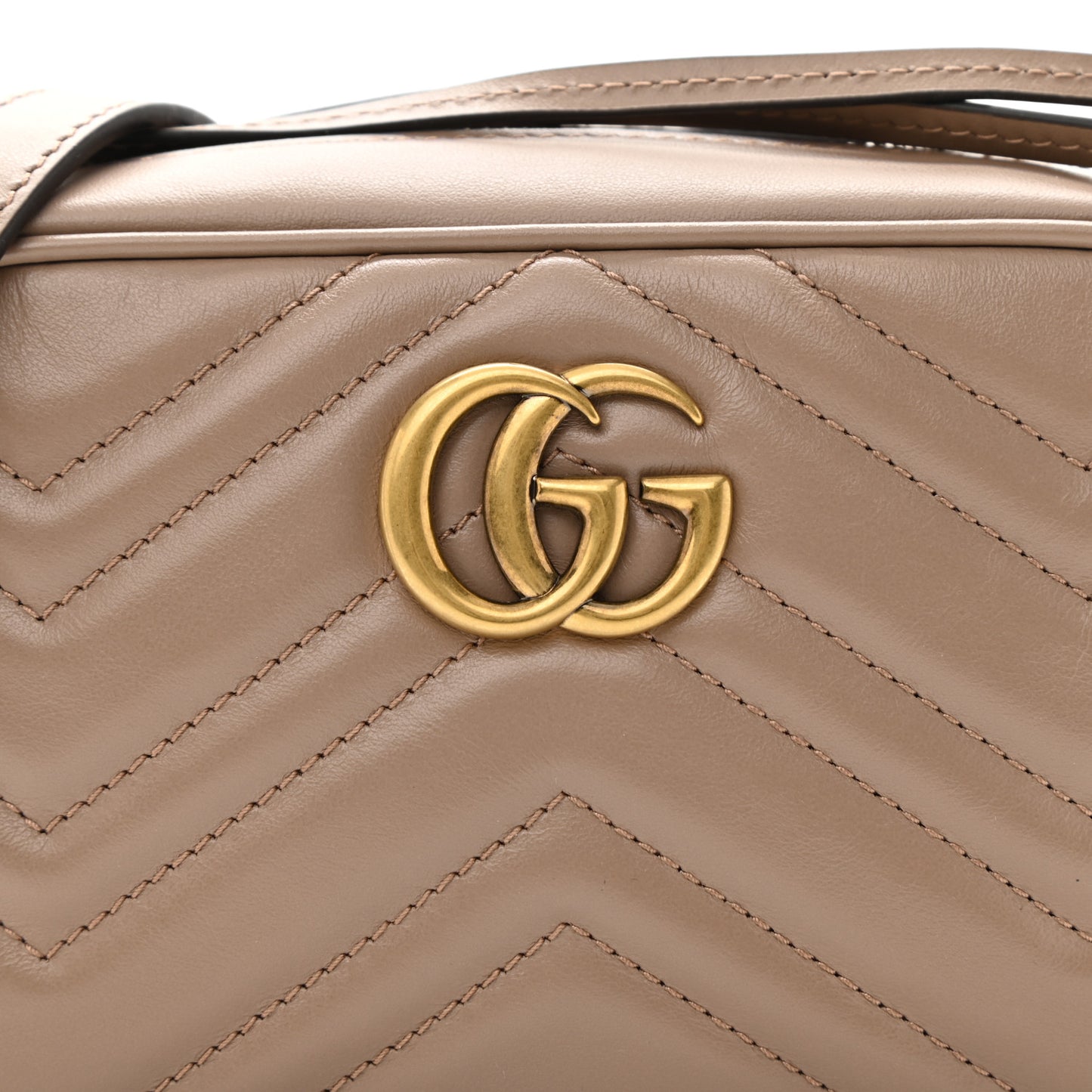 Calfskin Matelasse Mini GG Marmont Chain Shoulder Bag Porcelain Rose