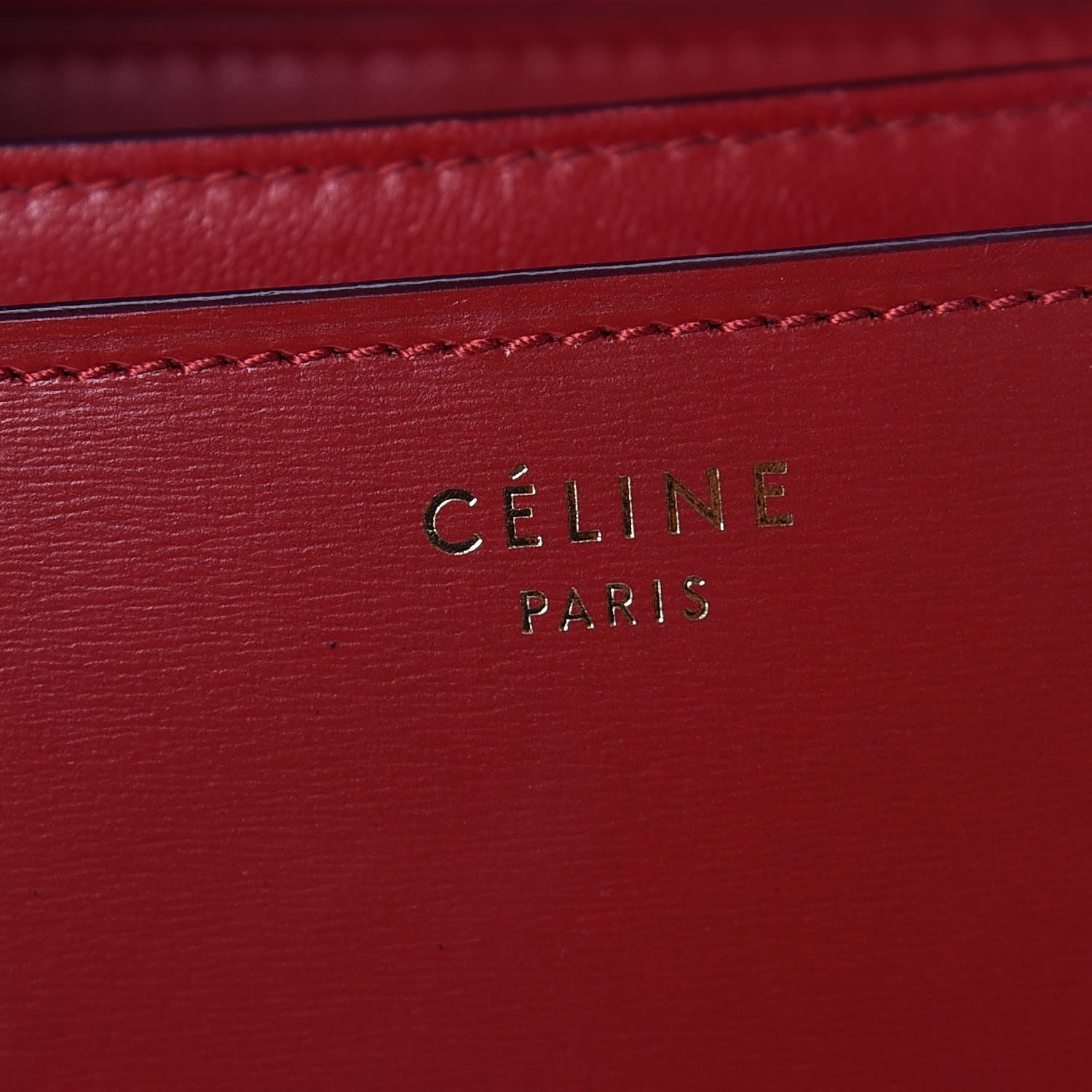 Celine Box Calfskin Medium Classic Box Flap Bag Red 6 of 13