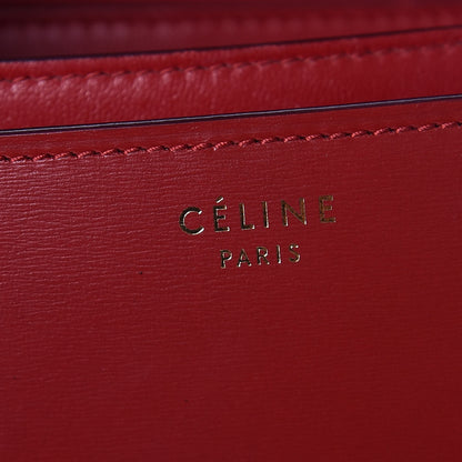 Celine Box Calfskin Medium Classic Box Flap Bag Red 6 of 13