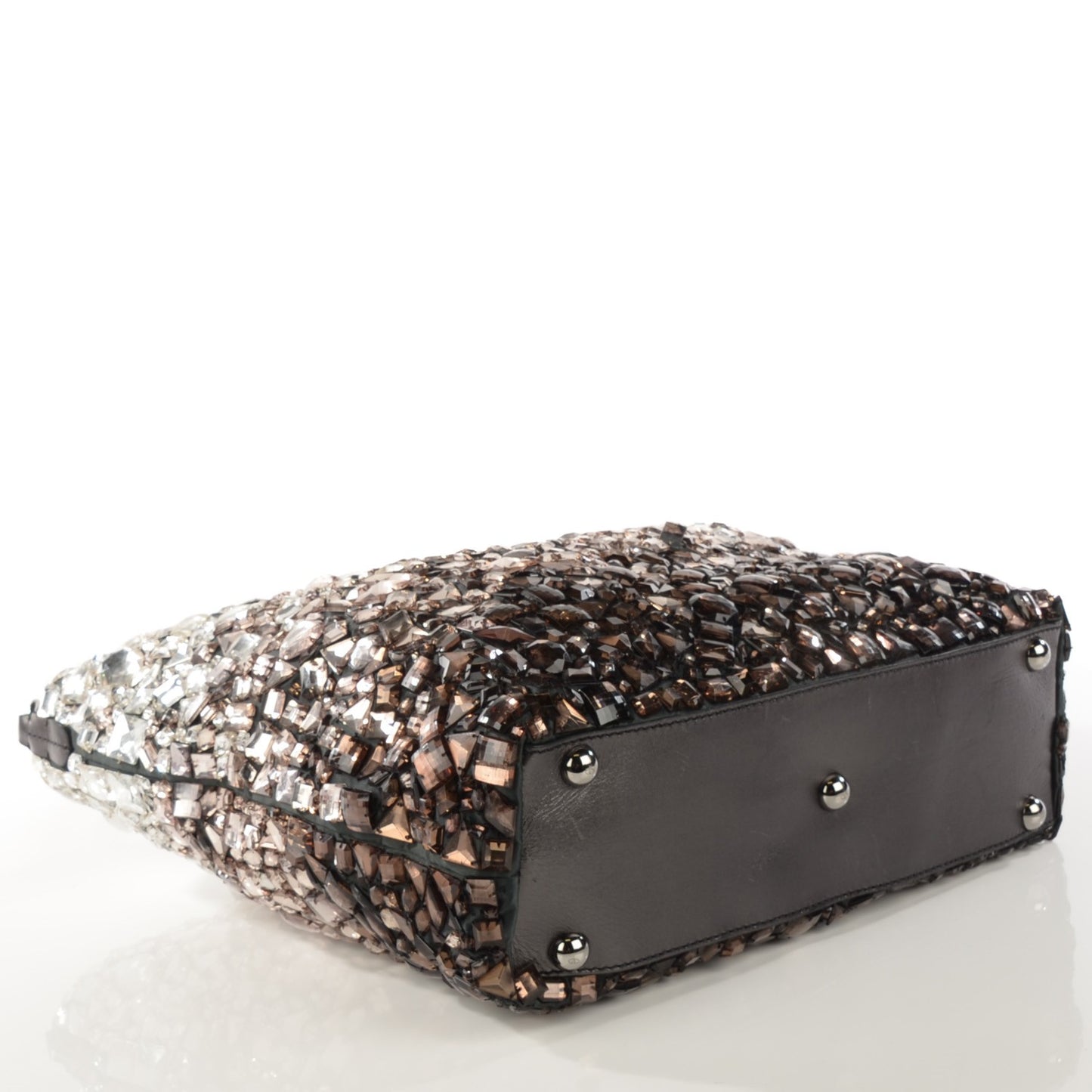 Vitello Crystal Ombre Tote Black