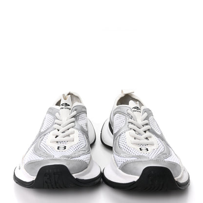 Balenciaga Metallic Calfskin Mesh Circuit Womens Sneaker 37 Silver White 3 of 8