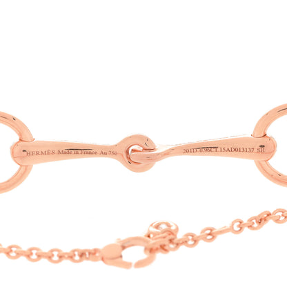 Hermes 18K Rose Gold Diamond Filet d'Or TPM Bracelet SH 4 of 6