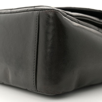Chanel Lambskin Quilted Double Pocket Shoulder Bag Black 10 of 14