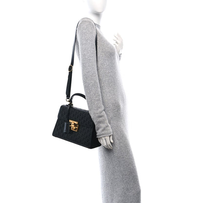 Gucci Guccissima Signature Small Padlock Top Handle Bag Black 2 of 11