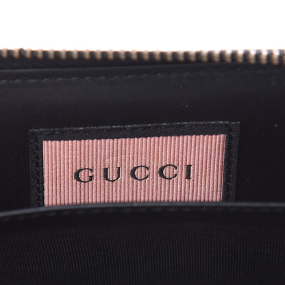 Gucci Calfskin GucciGhost Zip Around Card Case Black New Acquamarine 6 of 7