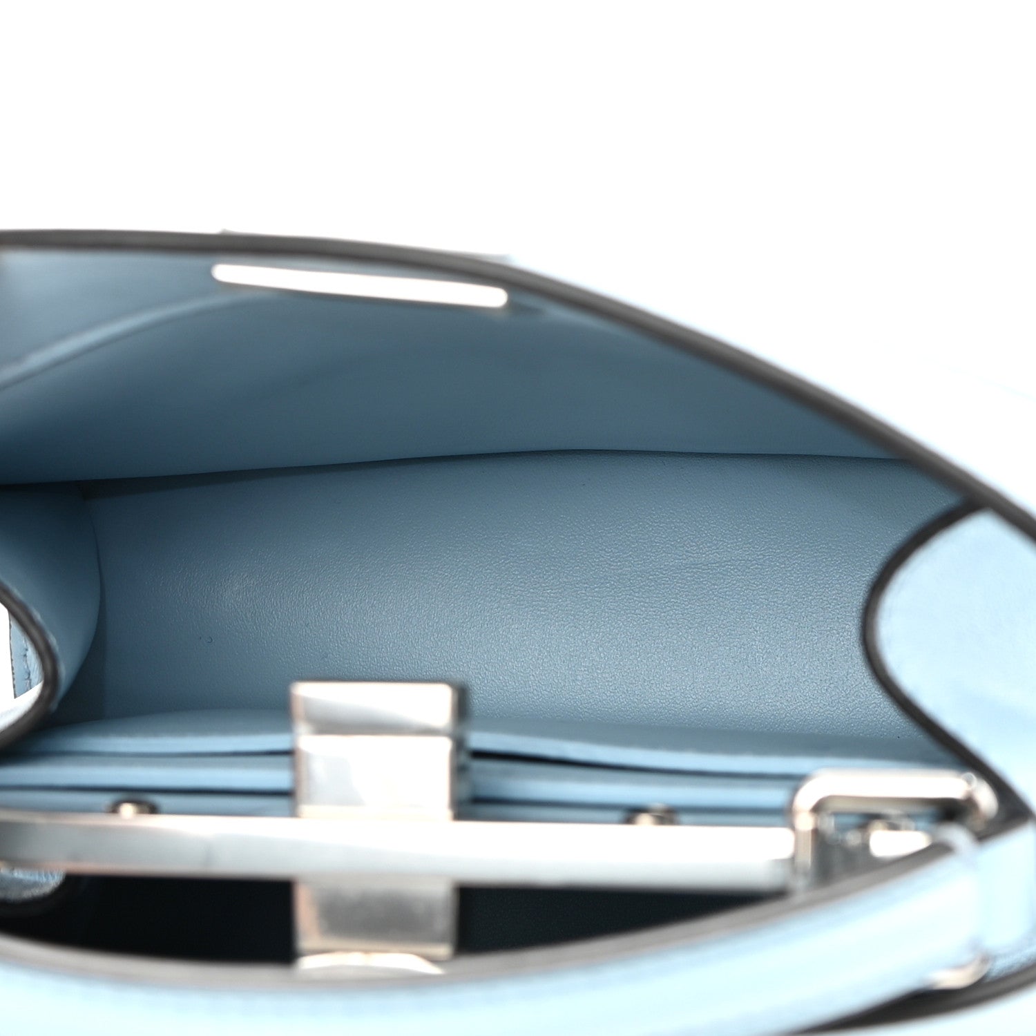 Fendi Shiny Nappa Petite Peekaboo I SEE U Satchel Azzurro Baby 8 of 12
