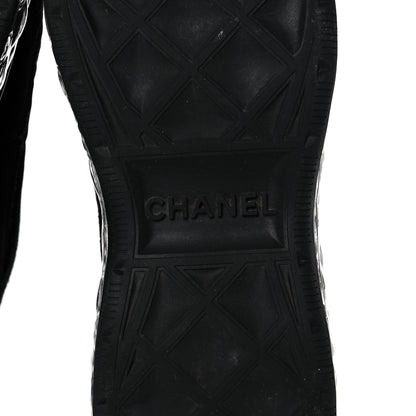 Chanel Suede Calfskin Velvet Grosgrain CC Sneakers 37 Black 6 of 7