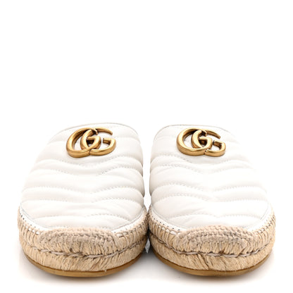 Gucci Nappa Matelasse GG Marmont Espadrille Slippers 40.5 Great White 3 of 10