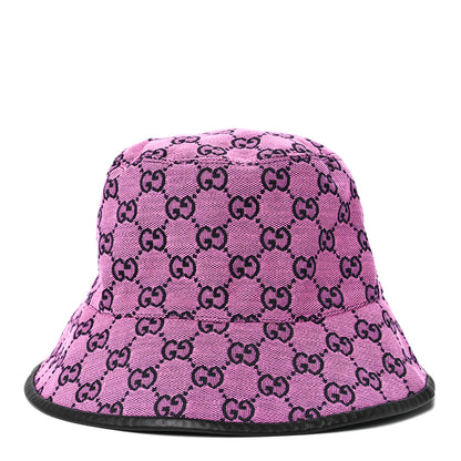 Gucci Monogram Multicolor New Sakai Calfskin Bob Malibu Bucket Hat M Parma Violet Blue 3 of 6