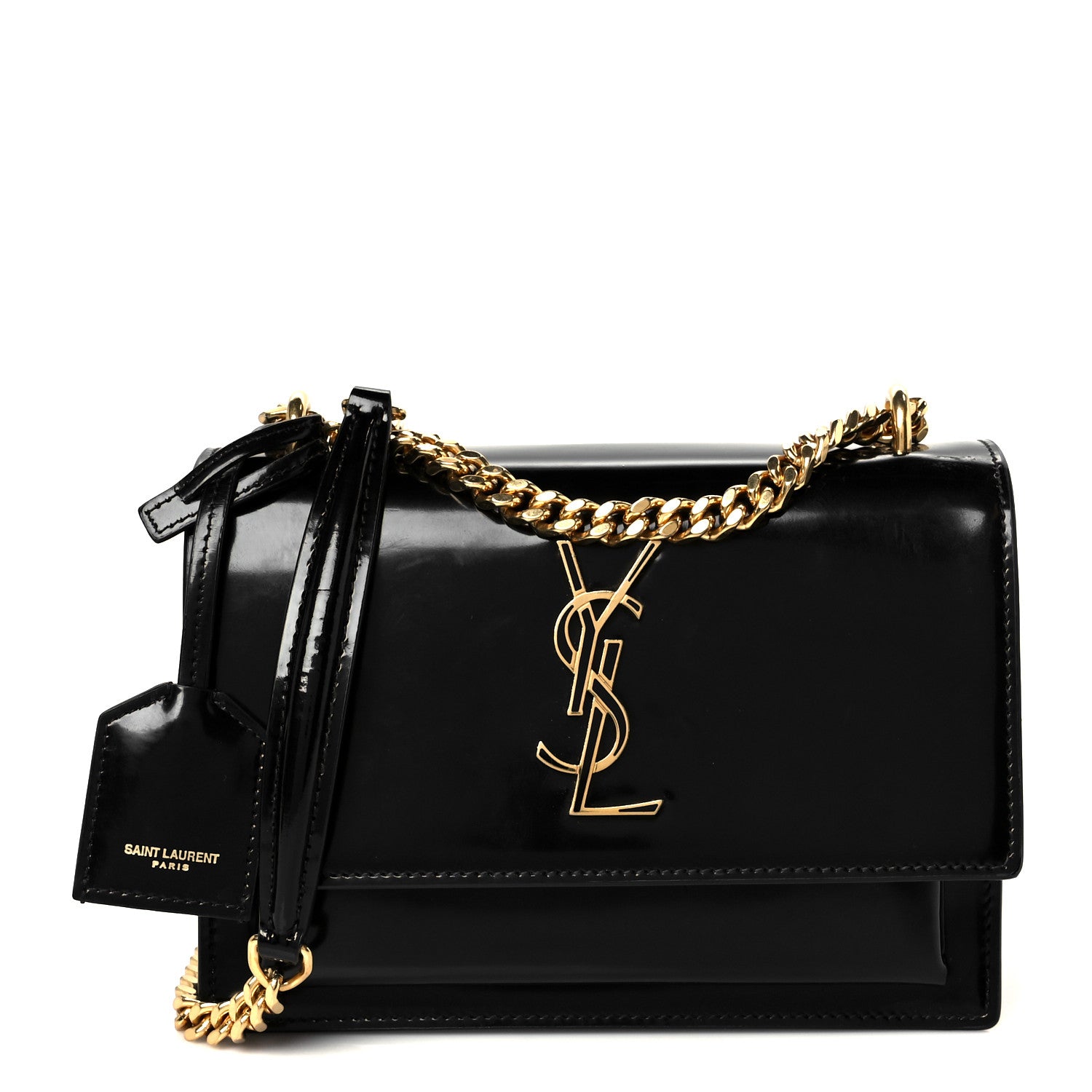 Saint Laurent Patent Small Monogram Sunset Burgundy Sunset Black 1 of 12