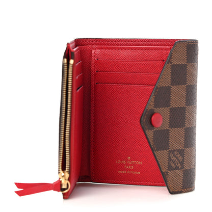 Louis Vuitton Damier Ebene Victorine Wallet Red 5 of 11