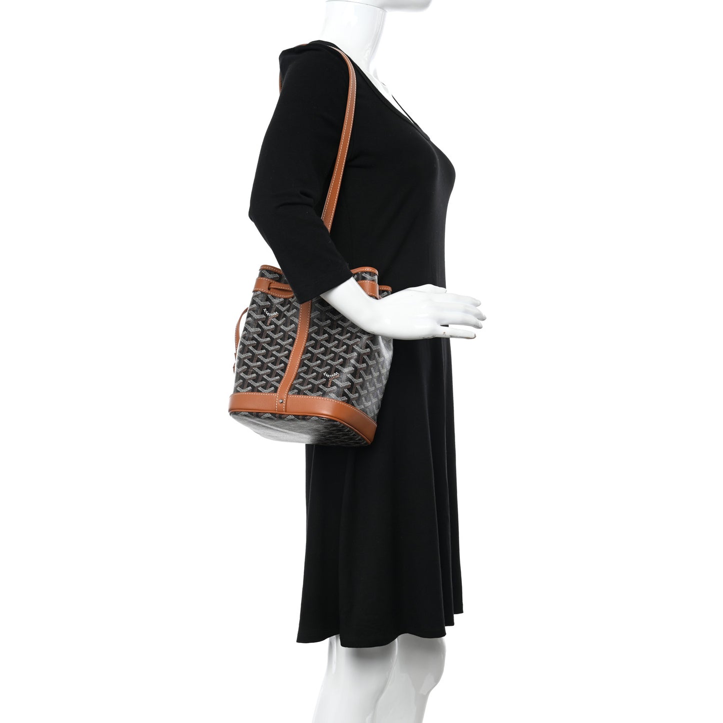 Goyardine Petit Flot Bucket Bag PM Black Gold