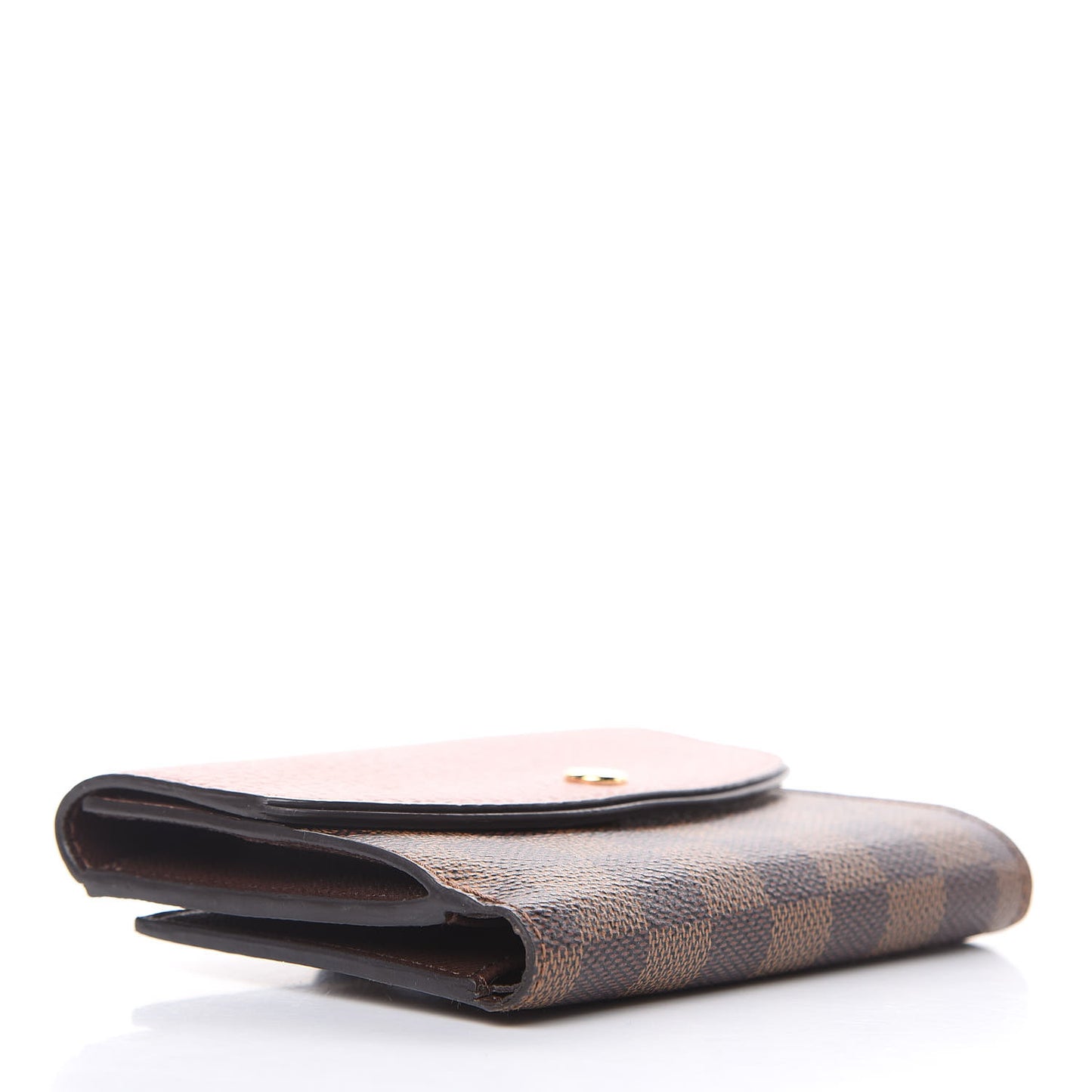 Damier Ebene Normandy Compact Wallet Rose Ballerine