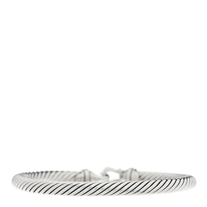 David Yurman Sterling Silver 18K Yellow Gold 5mm Cable Classic Buckle Bracelet 2 of 4