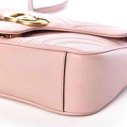 Gucci Calfskin Matelasse Small GG Marmont Shoulder Bag Perfect Pink 9 of 11