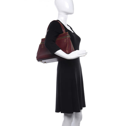 Celine Smooth Calfskin Small Edge Shoulder Bag Burgundy 2 of 8