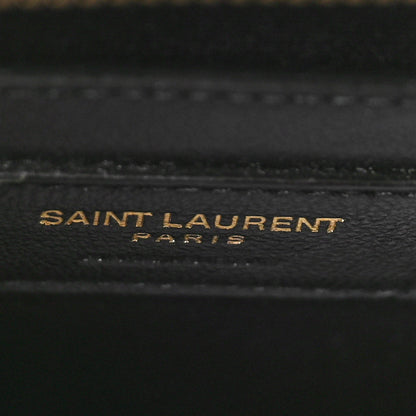 Saint Laurent Raffia Calfskin Small Uptown Tote Black Natural 6 of 8