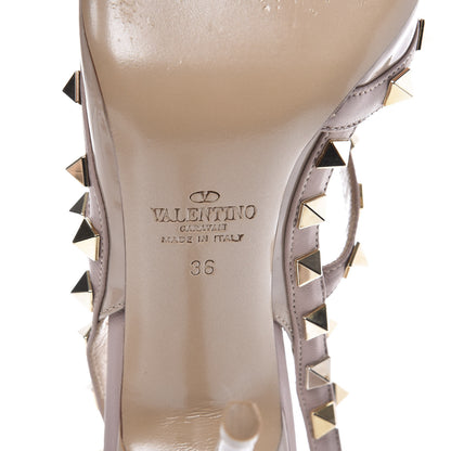 Valentino Garavani Patent Rockstud Ankle Strap 100mm Pumps 36 Poudre 9 of 10