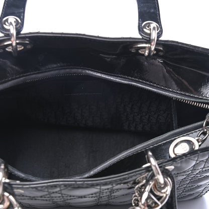 Christian Dior Patent Cannage Large Lady Dior Black 4 of 5