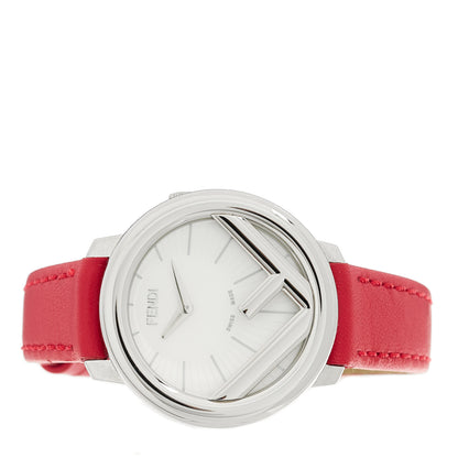 Fendi Stainless Steel Calfskin 28mm Run Away Quartz Watch Red 2 of 5
