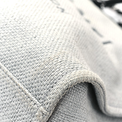 Chanel Canvas Deauville Large Tote Grey 13 of 15