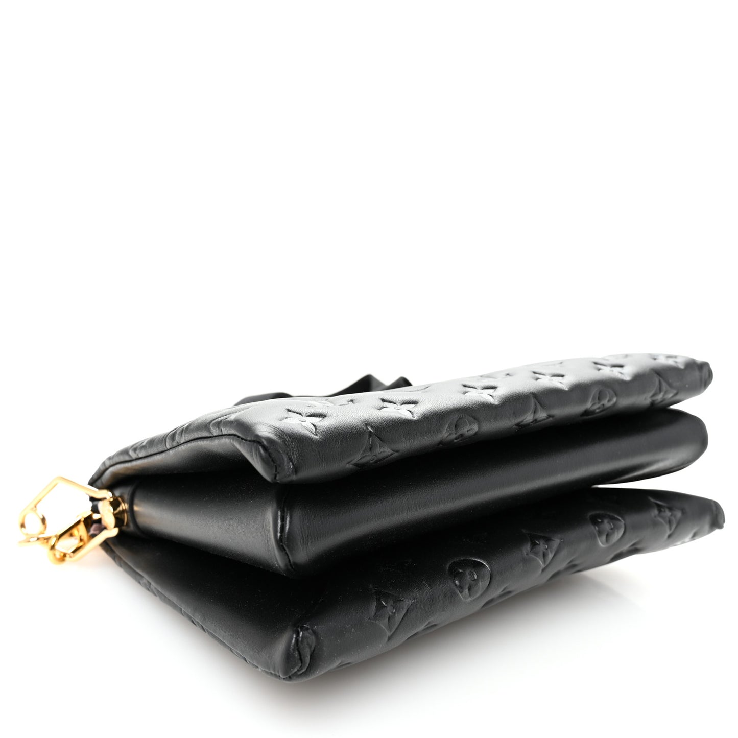 Lambskin Embossed Monogram Coussin PM Black
