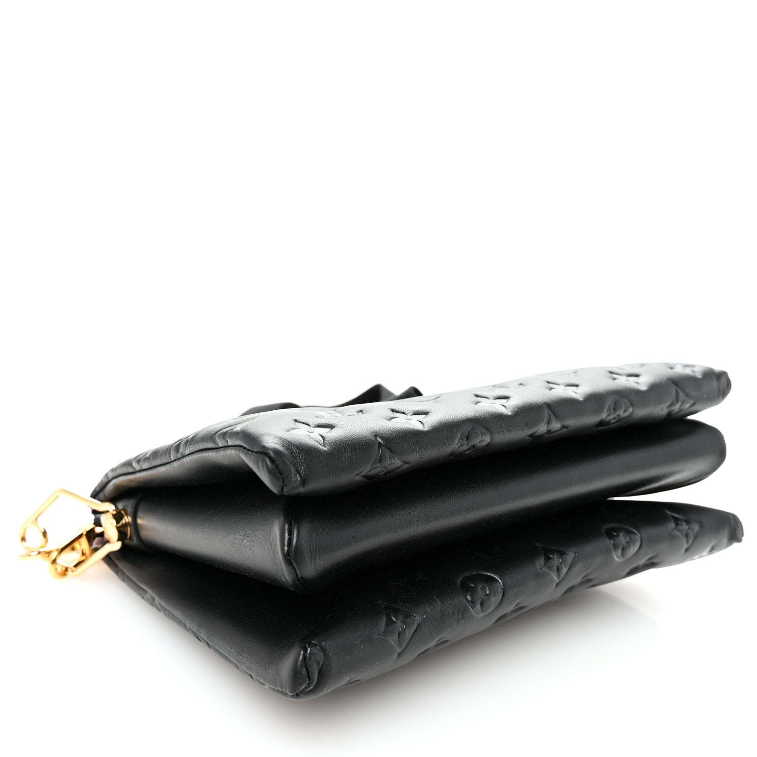 Louis Vuitton Lambskin Embossed Monogram Coussin PM Black 4 of 11