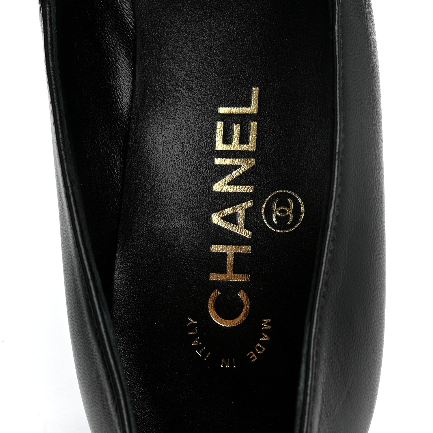 Chanel Lambskin Turnlock CC Pumps 38 Black Ivory 7 of 9