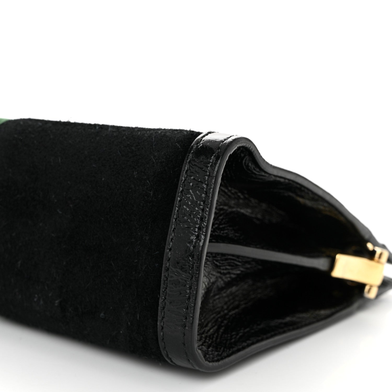 Gucci Suede Patent GG Web Small Ophidia Chain Shoulder Bag Black 10 of 10