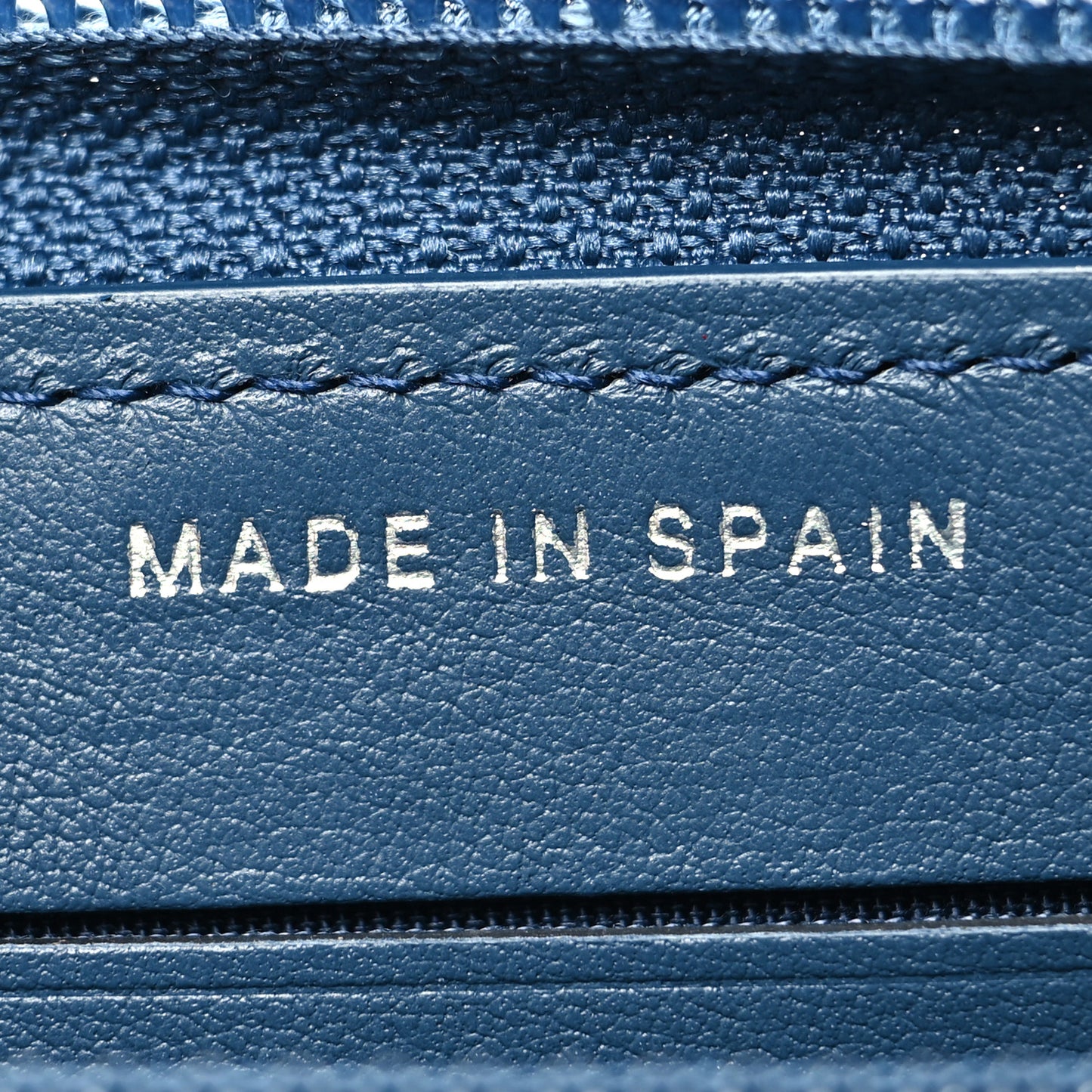 Lambskin Quilted Small Boy Zip Around Wallet Blue