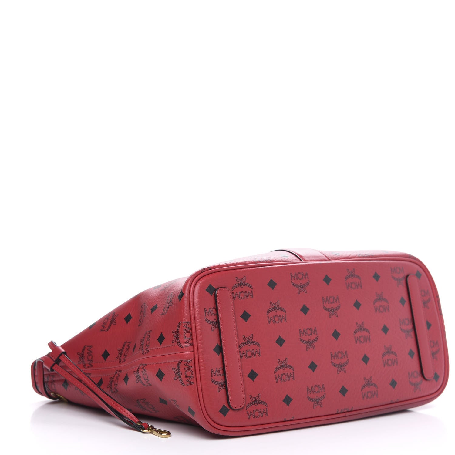MCM Visetos Medium Liz Reversible Shopper Tote Ruby Red 6 of 13