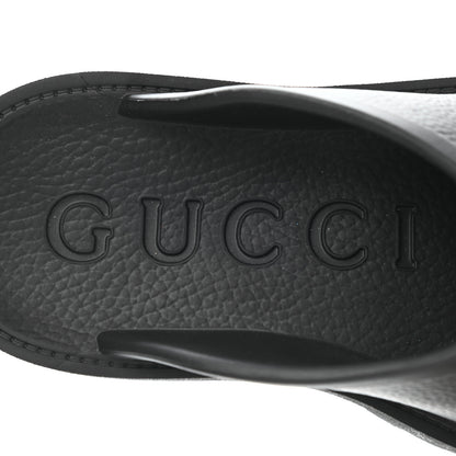Gucci Rubber GG Monogram Perforated Elea Platform 55mm Lug Sole Sandals 38 Black 7 of 7