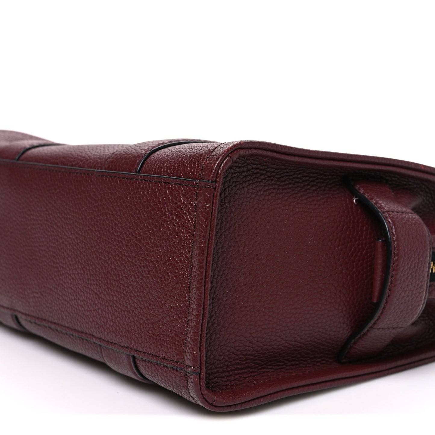 Grained Calfskin Small The Tote Bag Burgundy