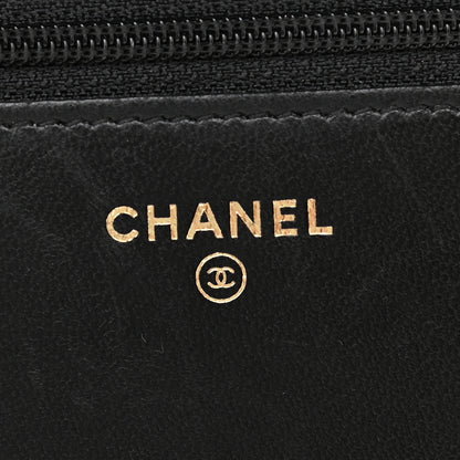 Chanel Lizard Calfskin Boy Wallet on Chain WOC Black 6 of 11