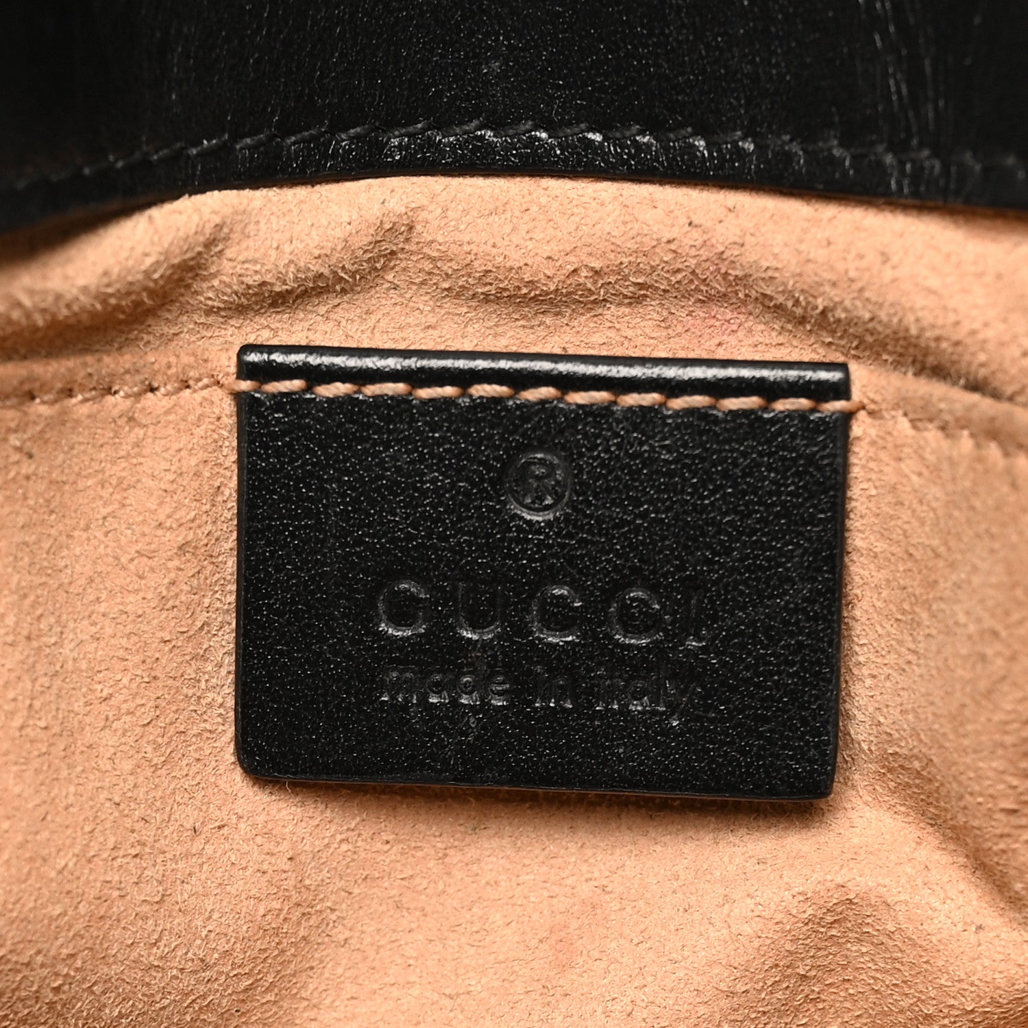 Gucci Calfskin Matelasse Mini GG Marmont Shoulder Bag Black 6 of 11