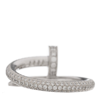 Cartier 18K White Gold Diamond Juste Un Clou Full Paved Ring 50 5.25 3 of 5