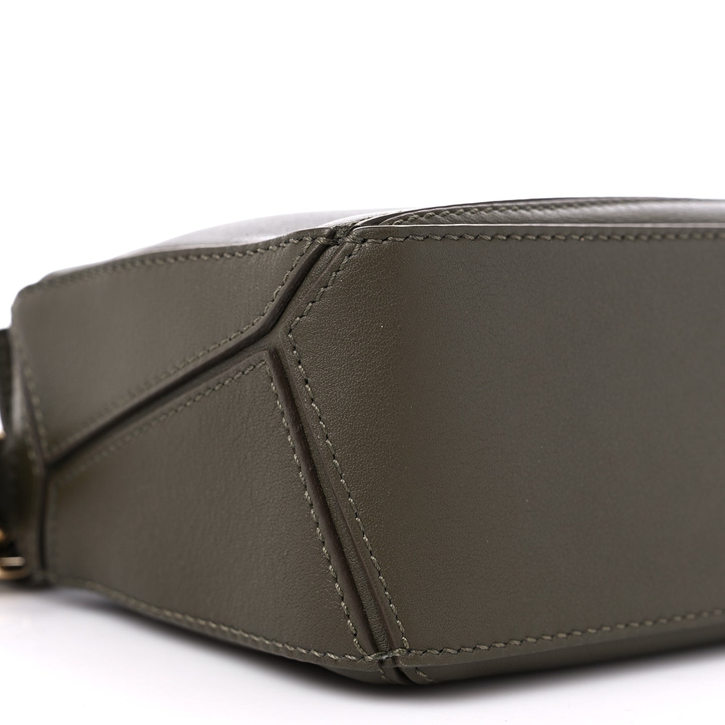 Calfskin Mini Puzzle Bag Khaki Green