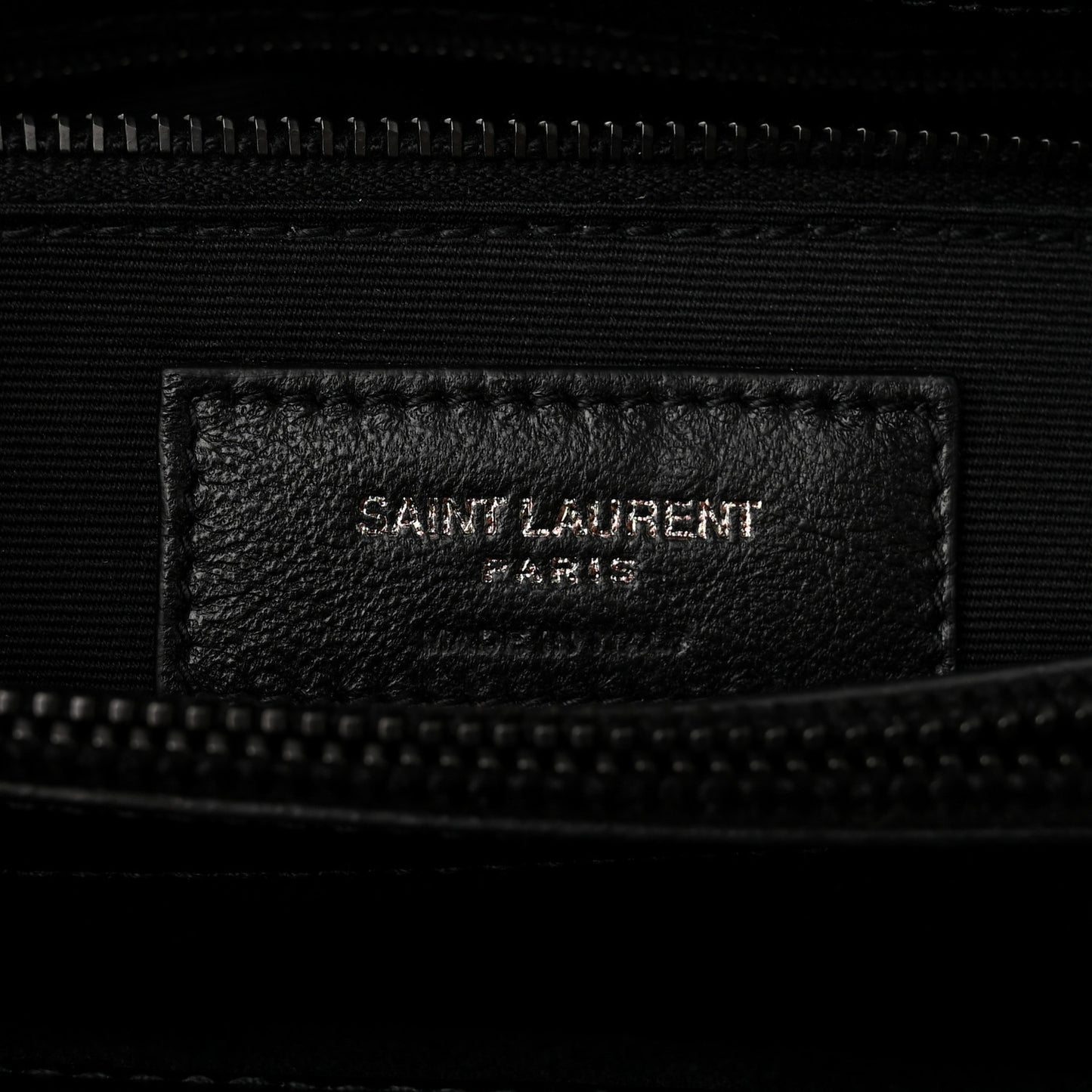 Calfskin Y Quilted Monogram Monochrome Medium Loulou Chain Satchel Black
