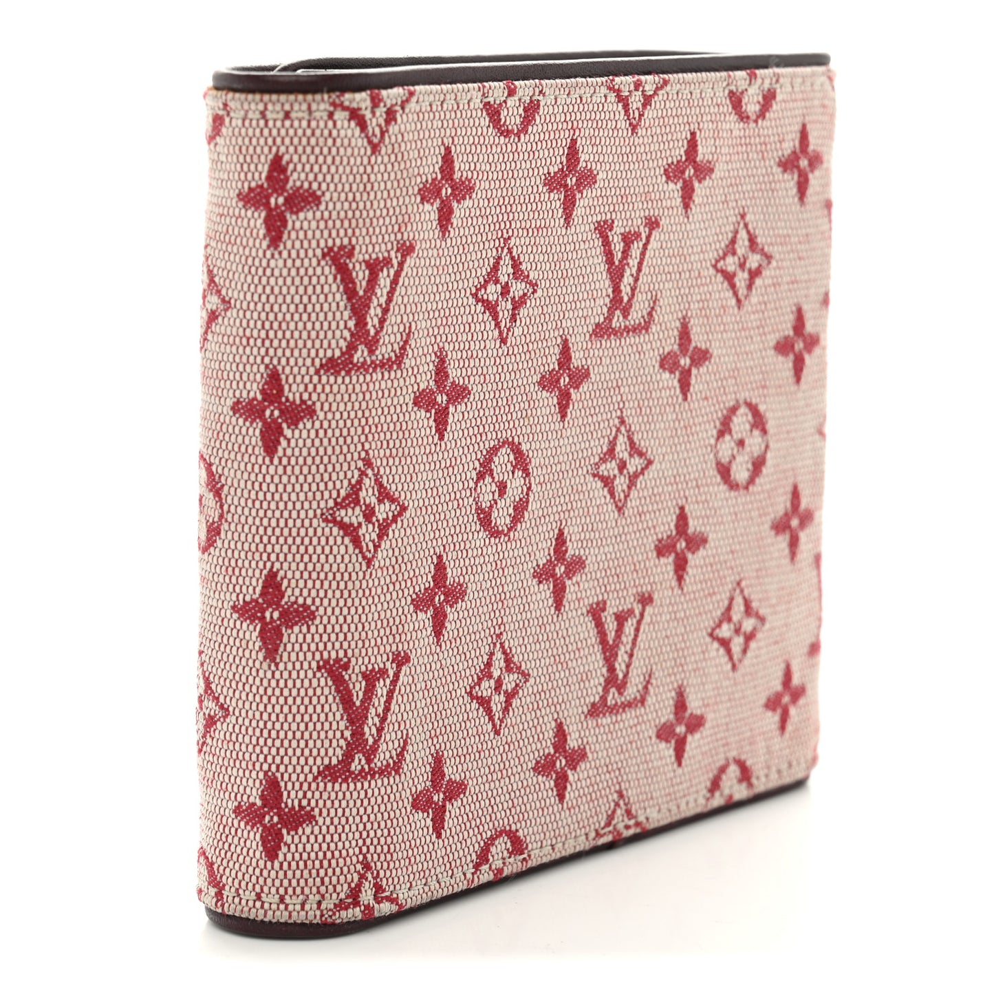 Mini Monogram Lin Compact Wallet Cherry
