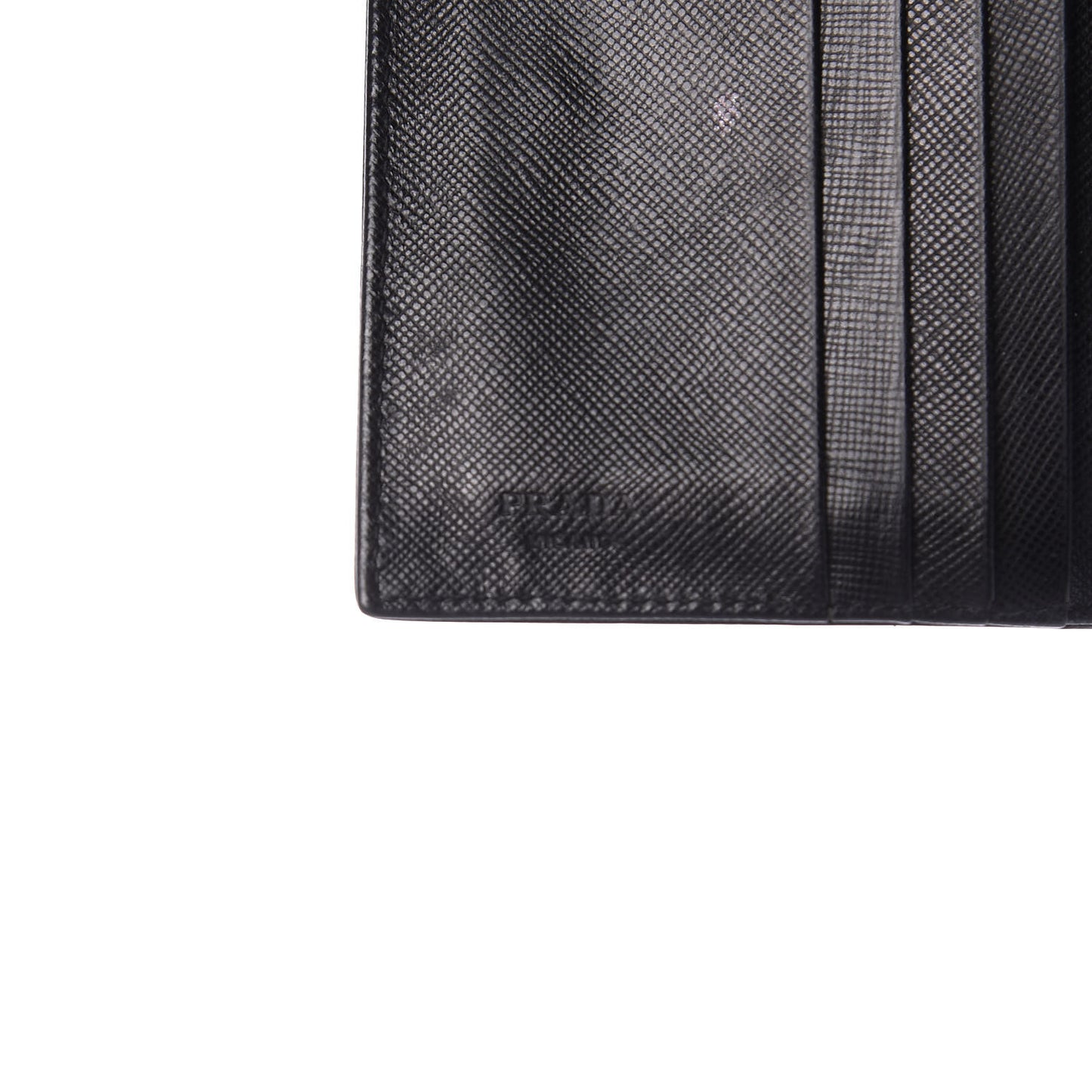 Saffiano Tri-Fold Compact Wallet Black