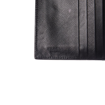 Prada Saffiano Tri-Fold Compact Wallet Black 8 of 10