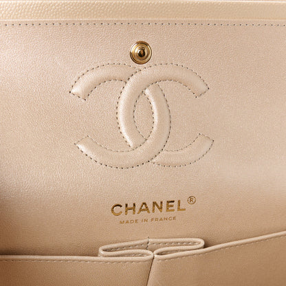 Chanel Metallic Caviar Quilted Small Double Flap Gold 6 of 12