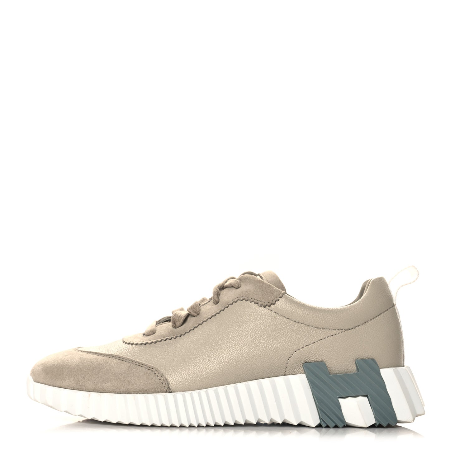 Sport Goatskin Suede Goatskin Womens Bouncing Sneakers 38.5 Beige Esquisse