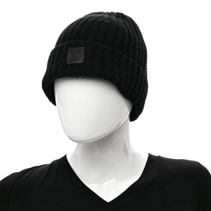 Louis Vuitton Cashmere Ribbed LV Knithead Bonnet Beanie Black 2 of 5