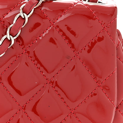 Chanel Patent Calfskin Quilted Medium Bubble CC Flap Dark Red 13 of 15