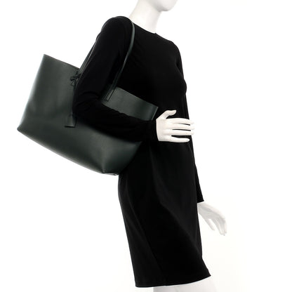 Saint Laurent Calfskin Large Shopping Tote Dark Green 2 of 8